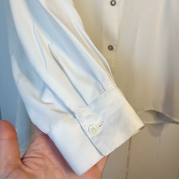 Vintage Script for Penningtons White Detailed Collared Blouse. Size 38. - Picture 3 of 8